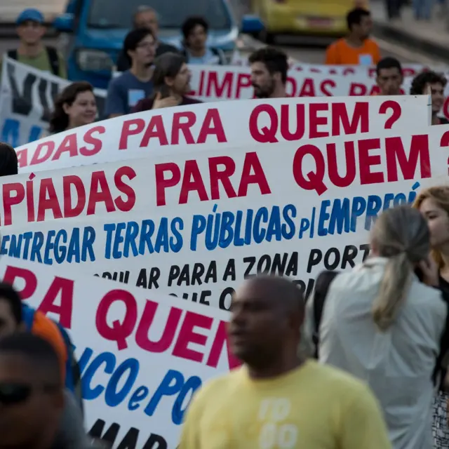 Rio'da bir protesto gösterisi