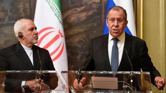 لافروف وظريف في مؤتمر صحفي بموسكو