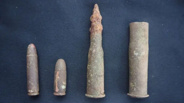 Bullets and casings found during excavation work near the town of Meymac in central France