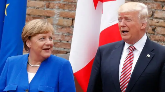 Angela Merkel y Donald Trump