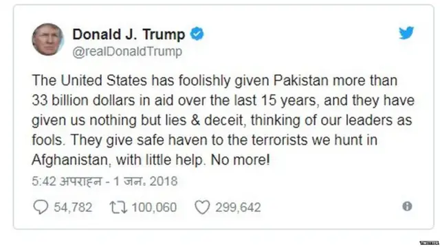 डोनल्ड ट्रंप का ट्वीट