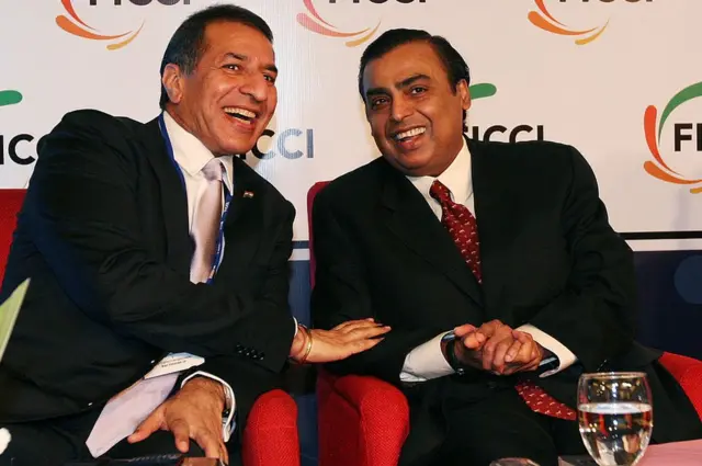 મુકેશ અંબાણી અને રંજન ભારતી મિત્તલ