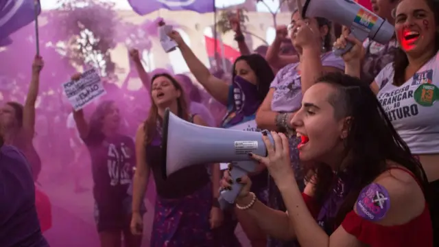 Manifestantes no Brasil