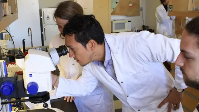 Juan Carlos Villarreal en su laboratorio.