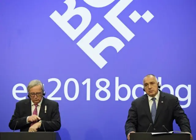 Avrupa Komisyonu Başkanı Jean-Claude Juncker ve Bulgaristan Başbakanı Borisov