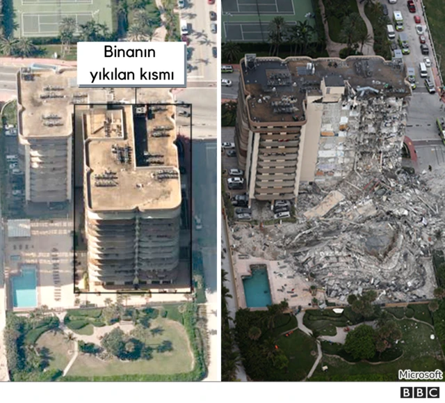 Yıkılan bina