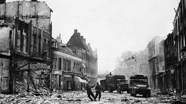 Liberación de la ciudad de Arnhem en 1944.