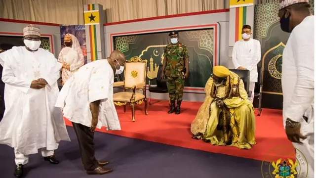 Eid ceremony for studios of Ghana Broadcasting Corporation wit President Nana Akufo-Addo