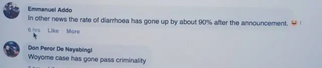 Social media comment