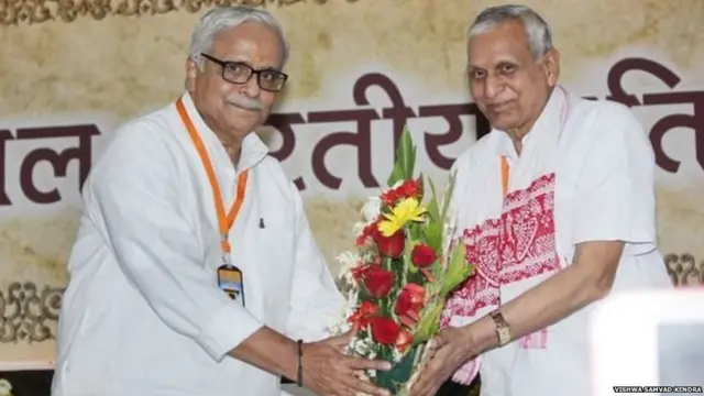 अखिल भारतीय प्रतिनिधि सभा में भैय्याजी जोशी (बीच में) चौथी बार सरकार्यवाह के रूप में चुने गए