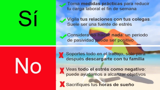 Consejos para relajarse el fin de semana