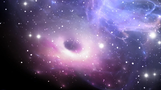 Ilustración de un agujero negro