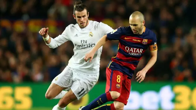 Gareth Bale contra Andrés Iniesta