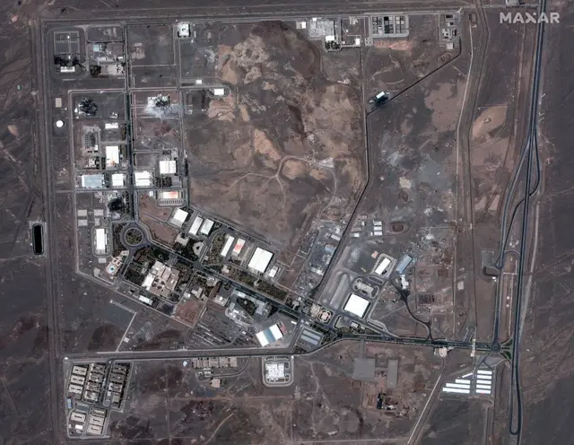 ኣብ 2025 ብሳተላይት ዝተሳእለ ምስሊ መሳለጥያ ኒዩክሌር ናታንዝ