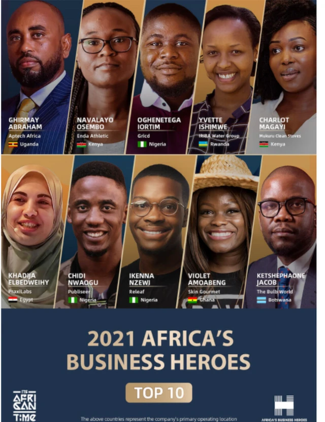እቶም 'Africa's Business Heroes 2021 ' ዝተብሃሉ 10 ኣውፈርቲ