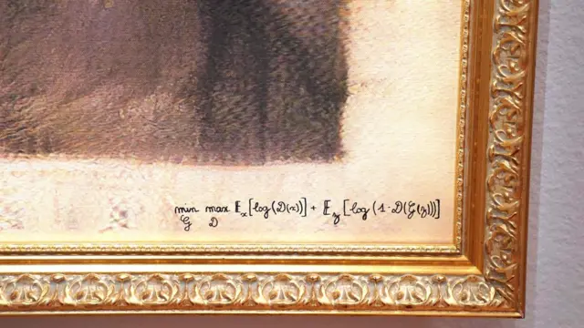 Підпис в кутку картини у вигляді математичної формули