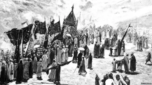 19वीं सदी में मक्का शहर से आने वाला एक कारवां