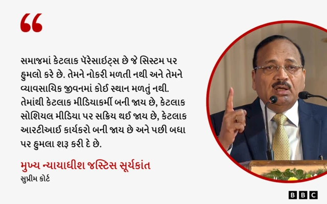 સુપ્રીમ કોર્ટના મુખ્ય ન્યાયાધીશ, જસ્ટિસ સૂર્યકાંત, બીબીસી