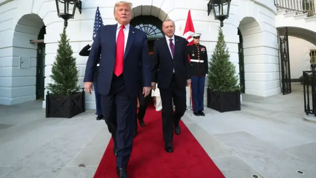Cumhurbaşkanı Erdoğan'ın Beyaz Saray'da ABD Başkanı Donald Trump ile