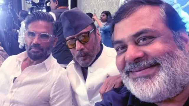 सुनील शेट्टी ने मुख्यमंत्री के साथ बैठक की ये तस्वीर ट्वीट की है