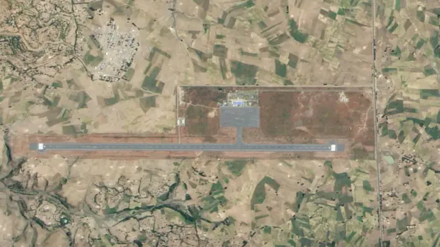 Satellite imagery of Aksum Airport from 19 November