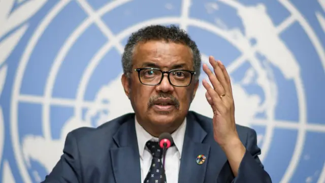 ਸੰਗਠਨ ਦੇ ਡਾਇਰੈਕਟਰ ਜਨਰਲ ਟੈਡਰੋਸ ਐਡਹਾਨੋਮ ਗਿਬਰਿਏਸੋਸ