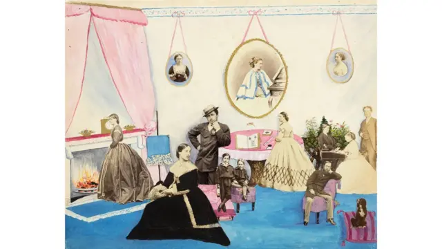 Desenho de sala de visitas de Lady Filmer