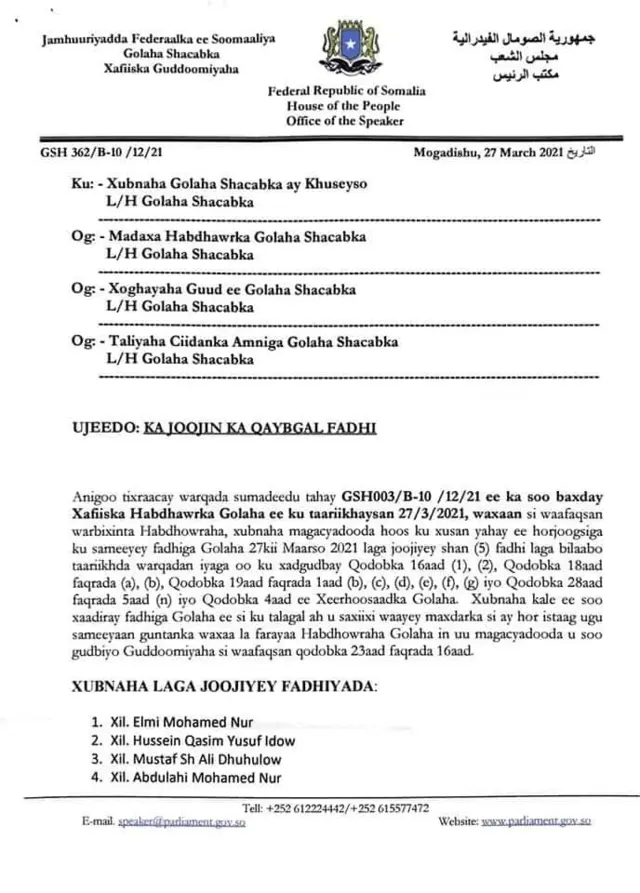 Golaha Shacabka Soomaaliya