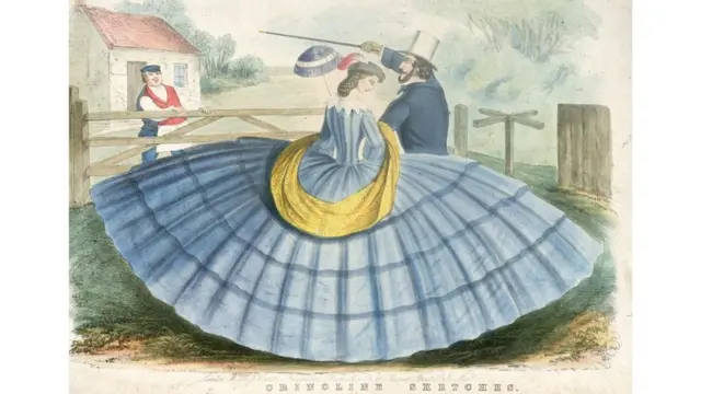 Если мужчина мог себе позволить одеть жену в кринолины (что требовало больших объемов ткани), значит, у него был значительный доход