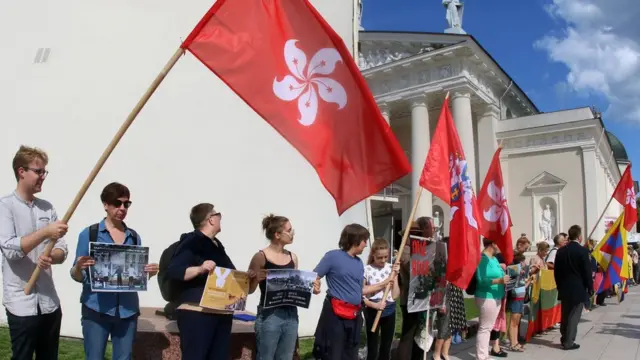 立陶宛维尔纽斯群众参与声援香港集会（23/8/2019）