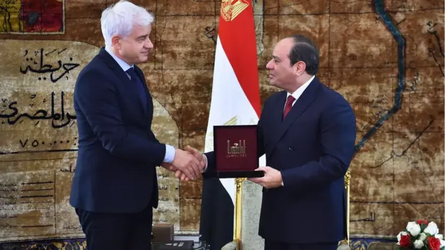 السيسي يتسلم وسام من ألمانيا