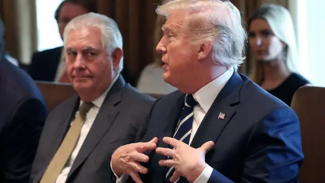 Rex Tillerson y Donald Trump