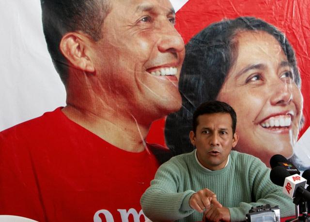 Ollanta Humala de campaña en 2006.