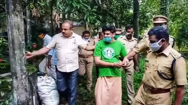 Suraj (middle) had been planning to kill his wife for more than a year, police say