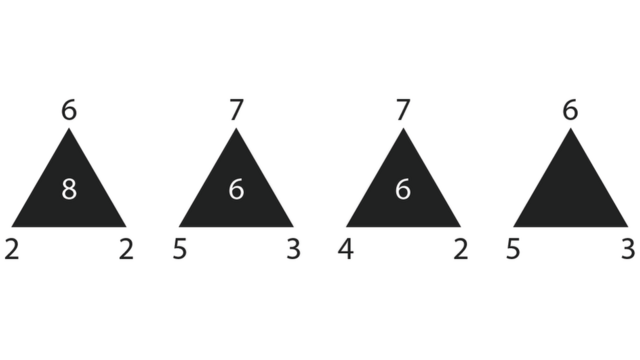 Numbers in triangles