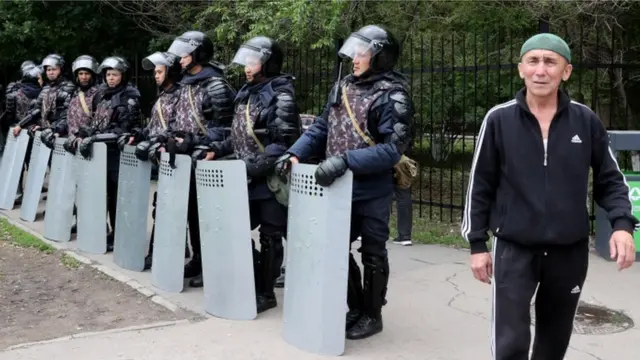 حضور نیروهای امنیتی در نورسلطان