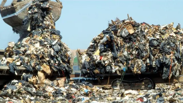 Vertedero de basura en Nueva York.