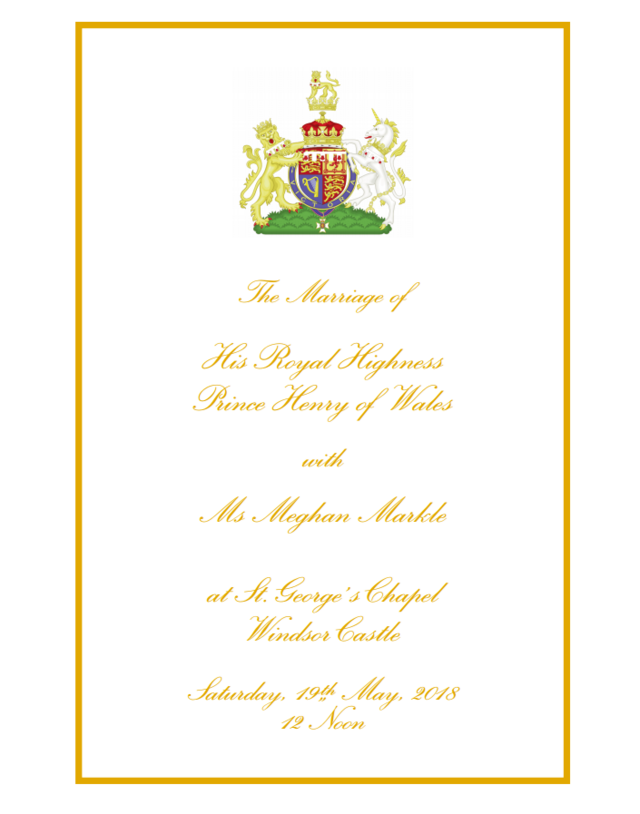 Order of service