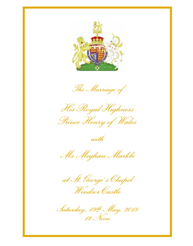 Order of service