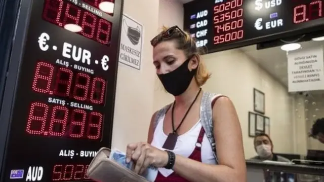 İstanbul'da bir döviz bürosu