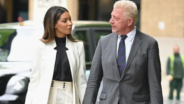 Boris Becker junto a su actual pareja, Lilian de Carvalho