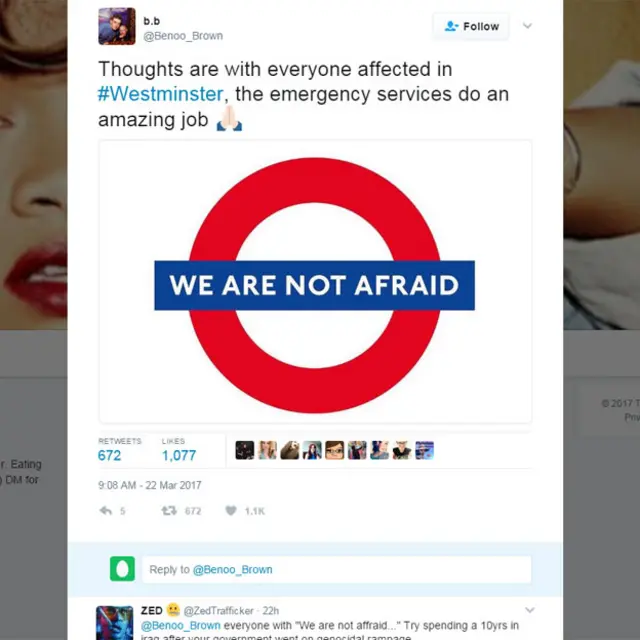 Un mensaje en la cuenta de Twitter de b.b @Benoo_Brown