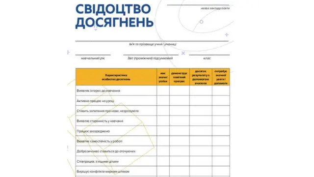 свідоцтво досягнень