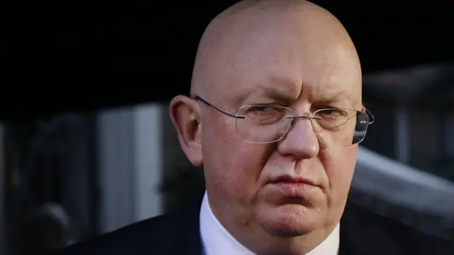 Vasilij Nebenzija, ruski ambasador u Ujedinjenim nacijama, u obraćanju medijima