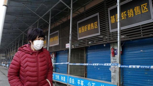 爆发疫情的湖北武汉海鲜市场已经关闭。