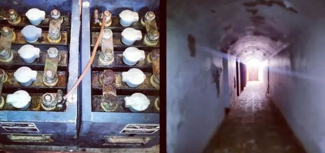 Батарея субмарины и туннель внутри "Каса Винтер"