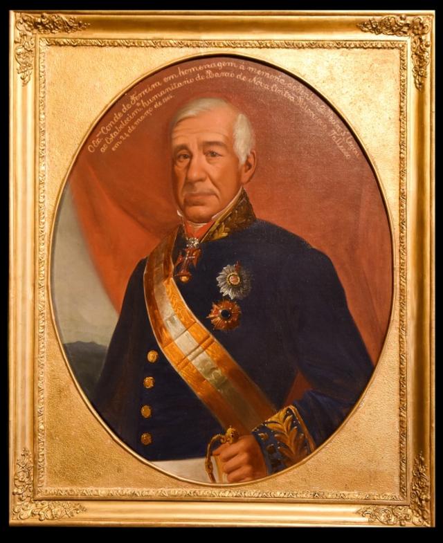 Retrato do Conde Joaquim Ferreira dos Santos, português que transportou mais de 10 mil escravos para o Brasil