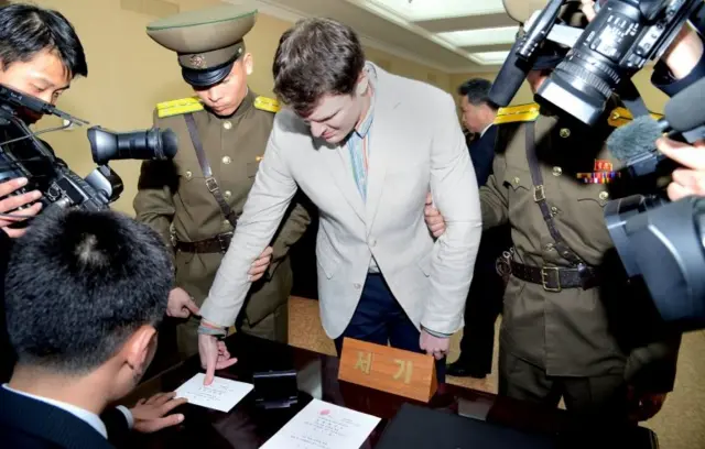 Otto Warmbier'ın Mart 2016'daki bir fotoğrafı