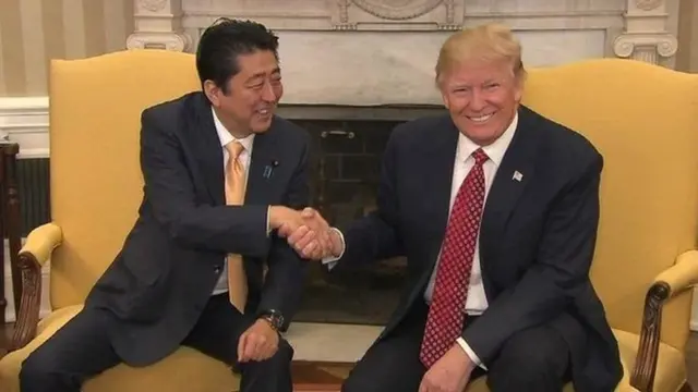 জাপানি প্রধানমন্ত্রী শিনজো আবে এশিয়ায় মি. ট্রাম্পের প্রধান বন্ধু