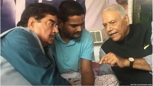 शत्रुघ्न सिन्हा, हार्दिक पटेल और यशवंत सिन्हा